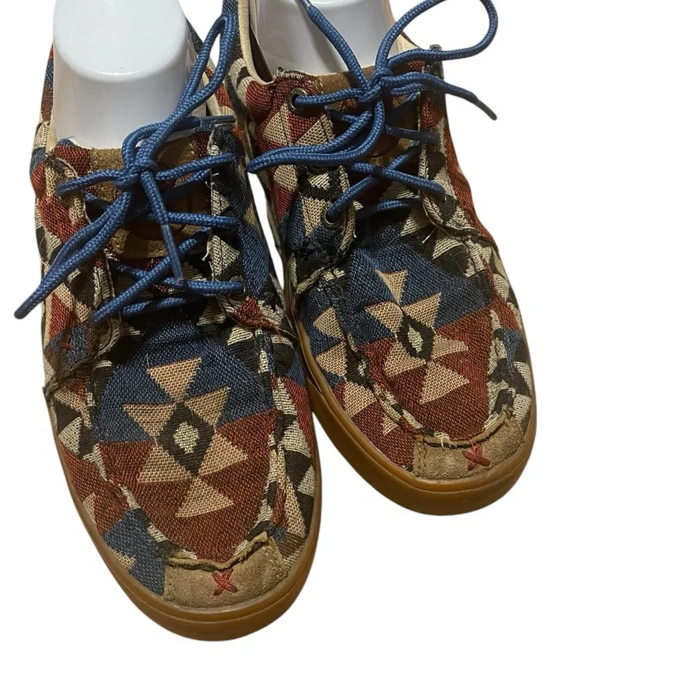 Twisted X HOOey Men’s Graphic Laced Canvas Lopers‎ Size 8, GUC